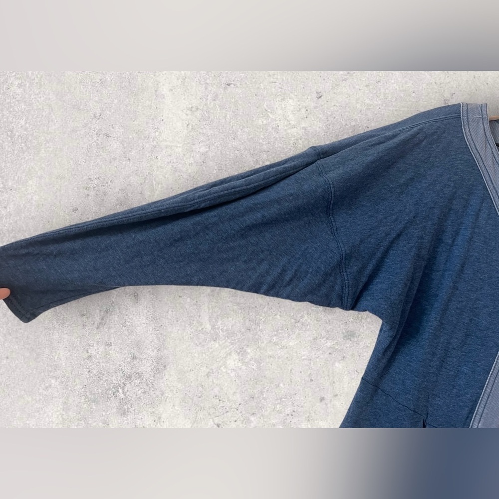 Free People Seeking Hearts Tunic Blue Button Front Long Sleeve Dress Size S - Picture 5 of 11